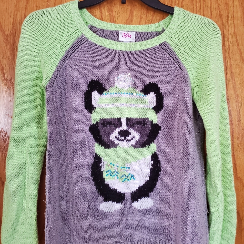 Girls size 12 dog winter knitted sweater